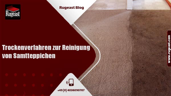 Dry process for cleaning velvet carpets