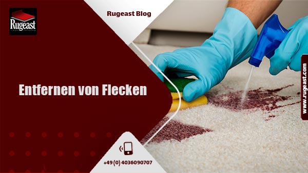 Reinigung des Flokati-Teppichs von Flecken