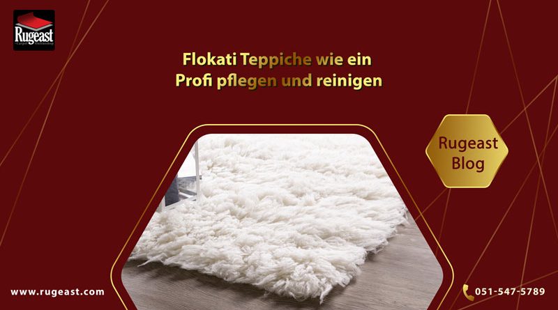 Flokati-Teppich auf dem Boden eines Hauses