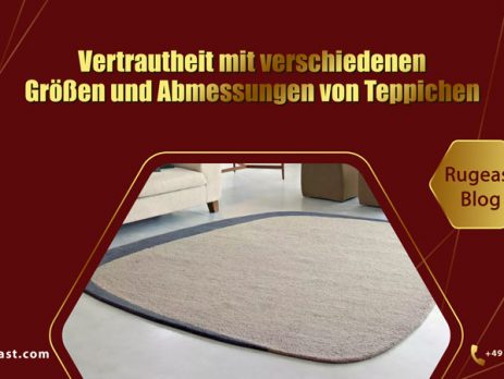 Ein Teppich in geschwungenen Dimensionen - verschiedene grosen von teppichen