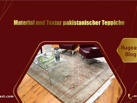 Material und Textur pakistanischer Teppiche
